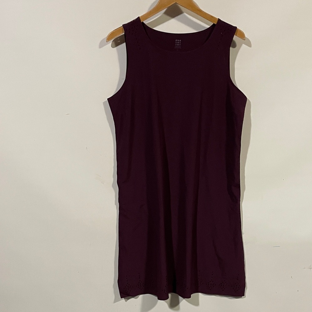 Title Nine Sleeveless Midi Dress in Deep Plum